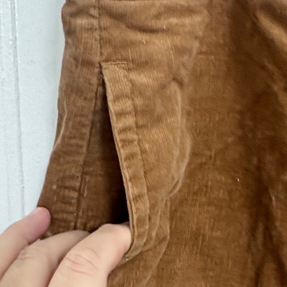 Charter Club Brown corduroy A-Line Skirt - Picture 2 of 4